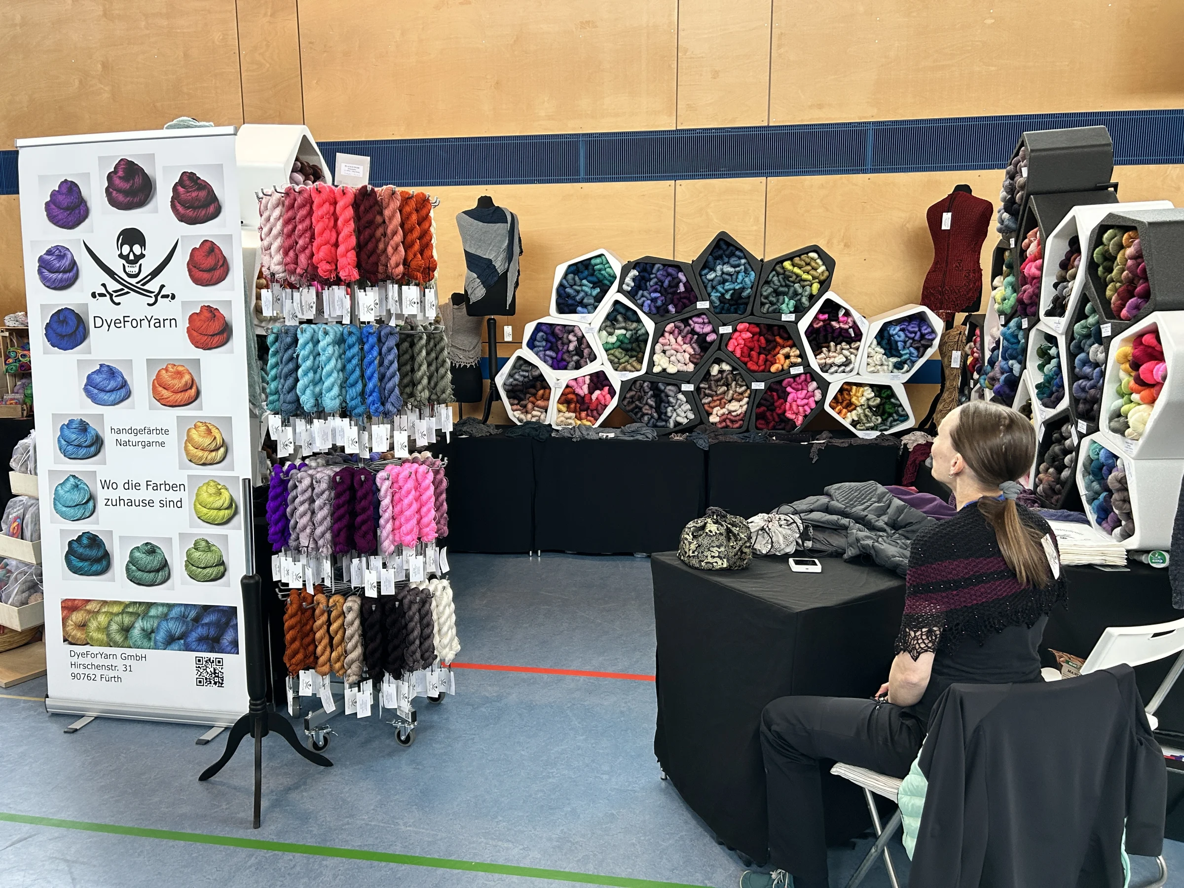 Standaufbau von Dye For Yarn