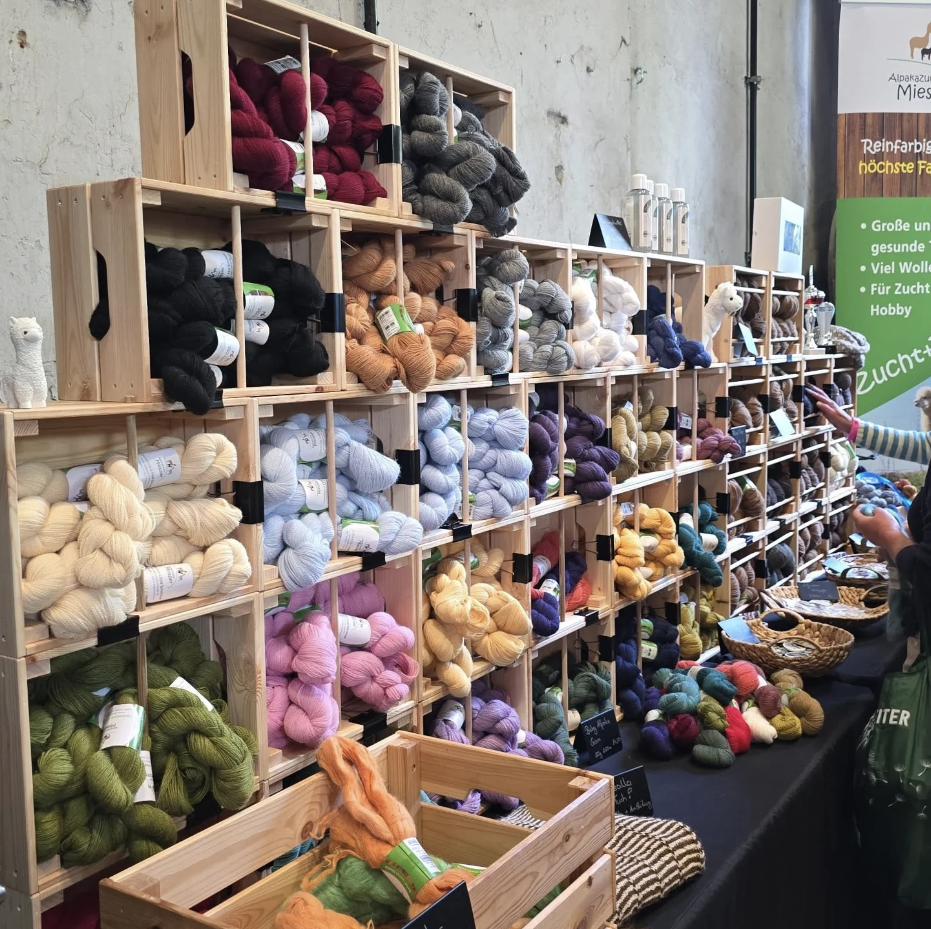 Messestand Alpakahof Miessler